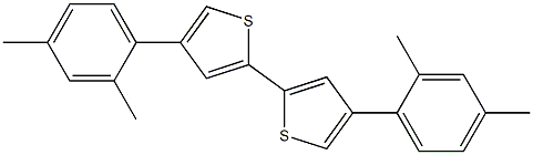 4,4'-Bis(2,4-dimethylphenyl)-2,2'-bithiophene Struktur