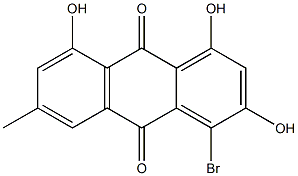 1,3,8-Trihydroxy-4-bromo-6-methyl-anthracene-9,10-dione Struktur