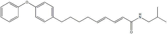 N-Isobutyl-9-(p-phenoxyphenyl)-2,4-nonadienamide Struktur