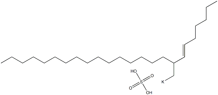 Sulfuric acid 2-(1-heptenyl)octadecyl=potassium ester salt Struktur