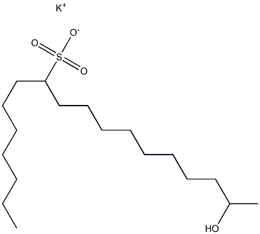 17-Hydroxyoctadecane-8-sulfonic acid potassium salt Struktur