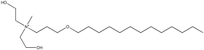 N,N-Bis(2-hydroxyethyl)-N-methyl-3-(tridecyloxy)-1-propanaminium Struktur