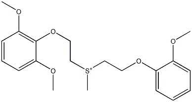 Methyl[2-(2-methoxyphenoxy)ethyl][2-(2,6-dimethoxyphenoxy)ethyl]sulfonium Struktur