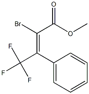 3-Phenyl-3-(trifluoromethyl)-2-bromopropenoic acid methyl ester Struktur