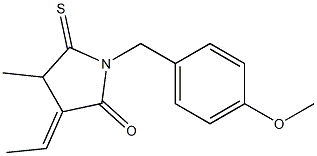 1-(4-Methoxybenzyl)-3-ethylidene-4-methyl-5-thioxopyrrolidin-2-one Struktur