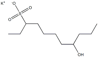 8-Hydroxyundecane-3-sulfonic acid potassium salt Struktur