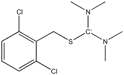 Bis(dimethylamino)[(2,6-dichlorophenylmethyl)thio]methylium Struktur