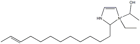 2-(10-Dodecenyl)-1-ethyl-1-(1-hydroxyethyl)-4-imidazoline-1-ium Struktur