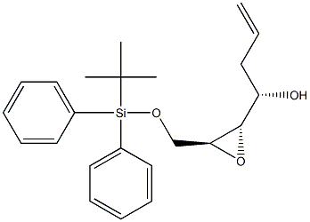 (2S,3S,4S)-1-[Diphenyl(tert-butyl)silyloxy]-2,3-epoxy-6-hepten-4-ol Struktur