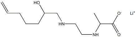 2-[N-[2-[N-(2-Hydroxy-6-heptenyl)amino]ethyl]amino]propionic acid lithium salt Struktur