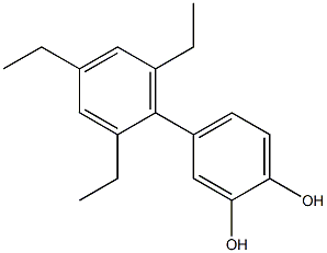 4-(2,4,6-Triethylphenyl)benzene-1,2-diol Struktur