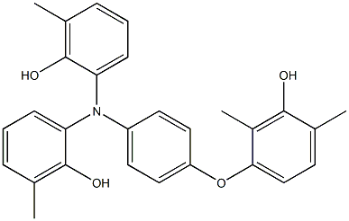 N,N-Bis(2-hydroxy-3-methylphenyl)-4-(3-hydroxy-2,4-dimethylphenoxy)benzenamine Struktur