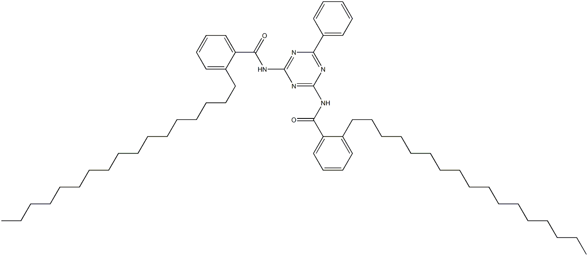 N,N'-(6-Phenyl-1,3,5-triazine-2,4-diyl)bis(2-heptadecylbenzamide) Struktur