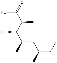 (2S,3S,4R,6R)-3-Hydroxy-2,4,6-trimethyloctanoic acid Struktur