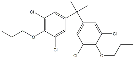 2,2-Bis(3,5-dichloro-4-propoxyphenyl)propane Struktur