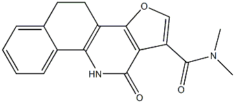 4,5,10,11-Tetrahydro-11-oxo-N,N-dimethylbenzo[h]furo[3,2-c]quinoline-1-carboxamide Struktur