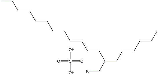 Sulfuric acid 2-hexyltetradecyl=potassium salt Struktur