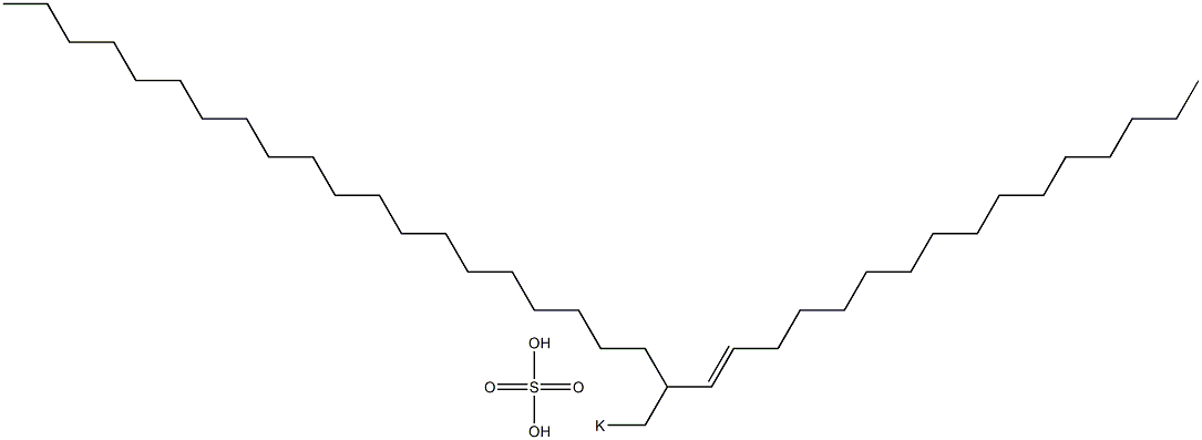 Sulfuric acid 2-(1-hexadecenyl)docosyl=potassium ester salt Struktur