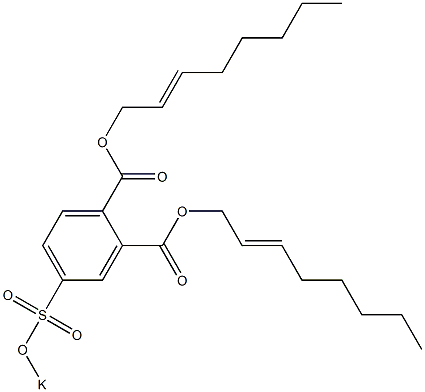 4-(Potassiosulfo)phthalic acid di(2-octenyl) ester Struktur