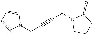 1-[4-(1H-Pyrazol-1-yl)-2-butynyl]pyrrolidin-2-one Struktur