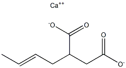 2-(2-Butenyl)succinic acid calcium salt Struktur