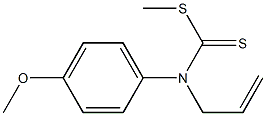 N-(4-Methoxyphenyl)-N-(2-propenyl)dithiocarbamic acid methyl ester Struktur