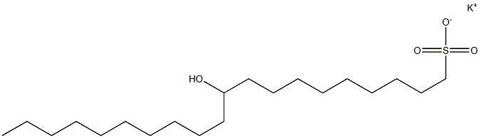 10-Hydroxyicosane-1-sulfonic acid potassium salt Struktur