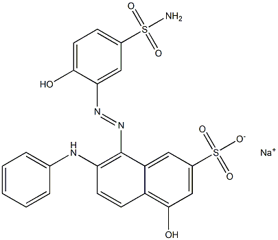 8-(5-Sulfamoyl-2-hydroxyphenylazo)-7-anilino-4-hydroxy-2-naphthalenesulfonic acid sodium salt Struktur