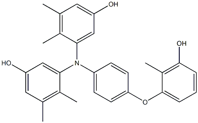 N,N-Bis(5-hydroxy-2,3-dimethylphenyl)-4-(3-hydroxy-2-methylphenoxy)benzenamine Struktur