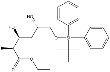 (2S,3S,5S)-2-Methyl-3,5-dihydroxy-6-[[tert-butyldiphenylsilyl]oxy]hexanoic acid ethyl ester Struktur