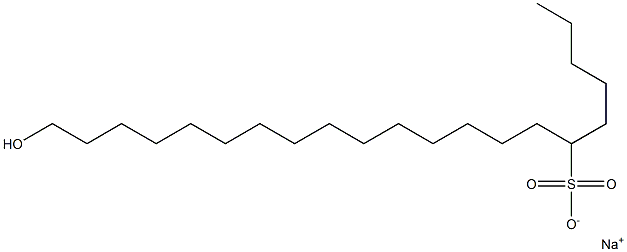 21-Hydroxyhenicosane-6-sulfonic acid sodium salt Struktur