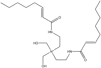 N,N-Bis(hydroxymethyl)-2-(2-octenoylamino)-N-[2-(2-octenoylamino)ethyl]ethanaminium Struktur