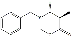 (2S,3R)-3-Benzylthio-2-methylbutanoic acid methyl ester Struktur