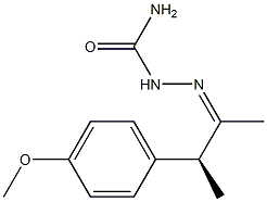 [S,(+)]-3-(p-Methoxyphenyl)-2-butanonesemicarbazone Struktur