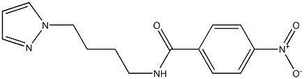 4-Nitro-N-[4-(1H-pyrazol-1-yl)butyl]benzamide Struktur