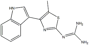 2-[4-(1H-Indole-3-yl)-5-methyl-2-thiazolyl]guanidine Struktur