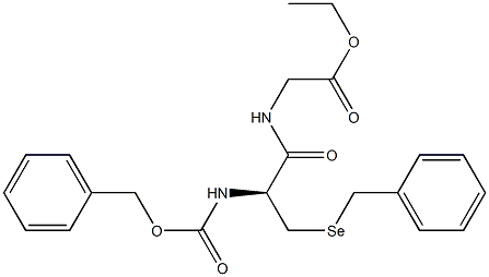 (+)-N-(3-Benzylseleno-N-benzyloxycarbonyl-D-alanyl)glycine ethyl ester Struktur