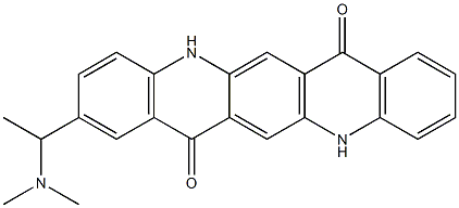 2-[1-(Dimethylamino)ethyl]-5,12-dihydroquino[2,3-b]acridine-7,14-dione Struktur