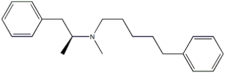 N-Methyl-N-[(S)-1-methyl-2-phenylethyl]-5-phenylpentan-1-amine Struktur