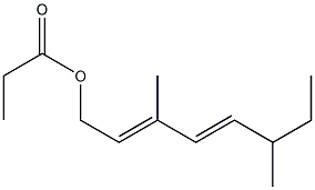 Propionic acid 3,6-dimethyl-2,4-octadienyl ester Struktur