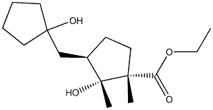 (1S,2R,3R)-2-Hydroxy-3-[(1-hydroxycyclopentyl)methyl]-1,2-dimethylcyclopentane-1-carboxylic acid ethyl ester Struktur