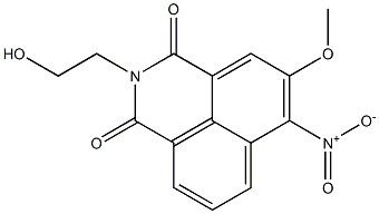 2-(2-Hydroxyethyl)-5-methoxy-6-nitro-1H-benzo[de]isoquinoline-1,3(2H)-dione Struktur