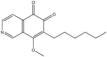 7-Hexyl-8-methoxyisoquinoline-5,6-dione Struktur