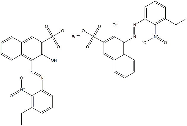 Bis[1-[(3-ethyl-2-nitrophenyl)azo]-2-hydroxy-3-naphthalenesulfonic acid]barium salt Struktur