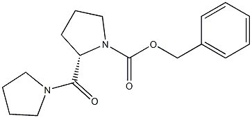 (2S)-2-[(Pyrrolidin-1-yl)carbonyl]pyrrolidine-1-carboxylic acid benzyl ester Struktur