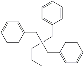 Propyltribenzylaminium Struktur