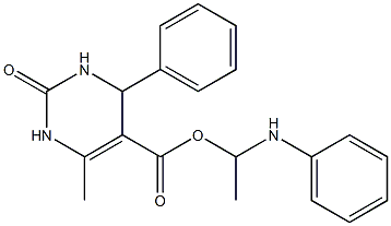 1,2,3,4-Tetrahydro-6-methyl-2-oxo-4-phenyl-5-pyrimidinecarboxylic acid 1-anilinoethyl ester Struktur