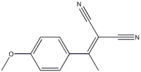 2-[1-(4-Methoxyphenyl)ethylidene]malononitrile Struktur