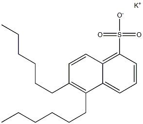 5,6-Dihexyl-1-naphthalenesulfonic acid potassium salt Struktur