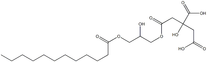 Citric acid dihydrogen 1-(2-hydroxy-3-lauroyloxypropyl) ester Struktur